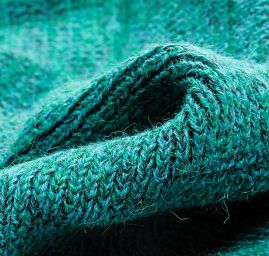 Pletená šála MarLen s melírovými pruhy tyrkysová