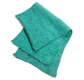 Pletená šála MarLen s melírovými pruhy tyrkysová