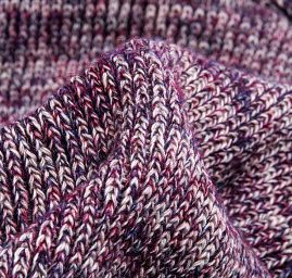 Pletená melírová šála MarLen hnědo-fialová