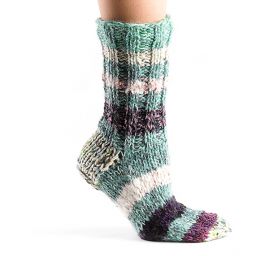 Ručně pletené ponožky Marlen pistáciové barvy