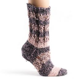 Ručně pletené ponožky Marlen růžovofialové