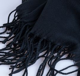 Šála směs kašmír/hedvábí černá