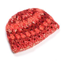 Háčkovaná čepice, rukavice, šála oranžový set