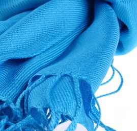 Šála směs kašmír/hedvábí modrá