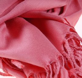 Šála kašmír/hedvábí jemný hladký povrch starorůžová