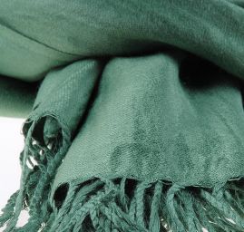 Šála kašmír/hedvábí jemný hladký povrch zelená