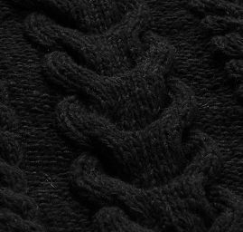 Svetr s copánkovým vzorem ručně pletený černý