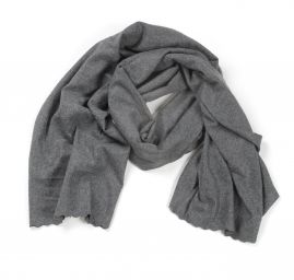 Šála směs viskoza/vlna/kašmír šedá
