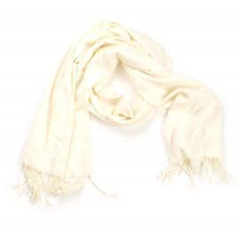 Šála směs viskoza/kašmír/vlna smetanová