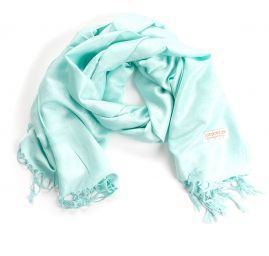 Šála směs kašmír/hedvábí žakár mint
