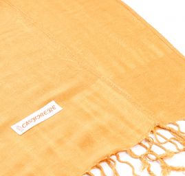 Šála směs kašmír/hedvábí žakár okrová