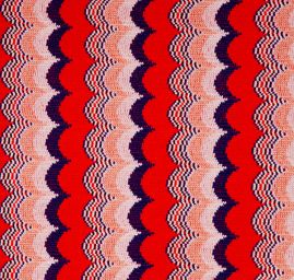 Efektní úplet vlnovky červený