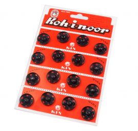 Patenty kovové velikost č.8 20,9/20,9 mm černá