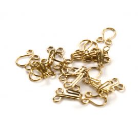 Háček+očko č.4 (12+10mm) zlaté barvy