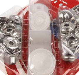 Druky kovové 6 (Ø 15mm) bílý hladký AUTO-MOTO