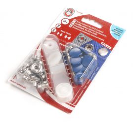 Druky kovové 6 (Ø 15mm) modrý hladký AUTO-MOTO