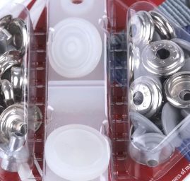 Druky kovové 6 (Ø 15mm) sv.šedý hladký AUTO-MOTO