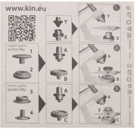 Druky kovové 6 (Ø 15mm) sv.šedý hladký AUTO-MOTO