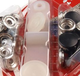 Druky kovové 6 (Ø 15mm) černý hladký AUTO-MOTO