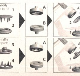 Druky ROLAND STYLE bílé Ø 11mm bal 15 ks