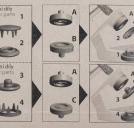 Druky ROLAND BABY Nikl plný O 11mm bal 15 ks