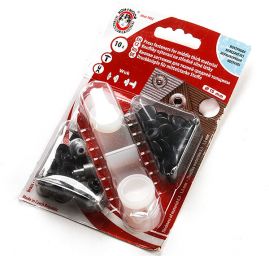 Druky kovové WUK 6/4 (Ø 15mm) černý hladký