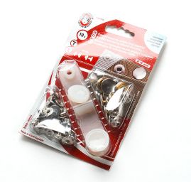 Druky kovové WUK 6/4 (O 15mm) stříbrný hladký