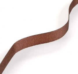 Stuha taftová šíře 9mm hnědá