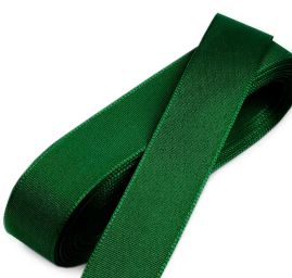 Stuha taftová šíře 15mm tm.zelená