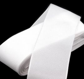 Stuha taftová šíře 40 mm bílá