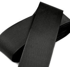 Stuha taftová šíře 40 mm černá