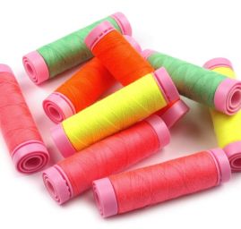 Nitě polyesterové návin 100m Aspo Amann neon oranžová