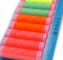 Nitě polyesterové návin 100m Aspo Amann neon oranžová