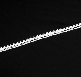 Krajka bavlněná bílá drobný vzor