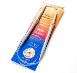 Jehlice kruhové kov, 60 cm, vel. 7,5 PONY