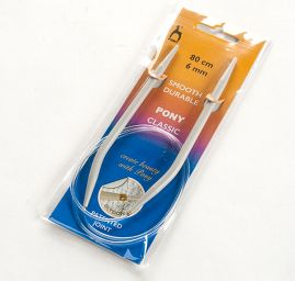 Kruhové jehlice, 80 cm, vel. 6 PONY