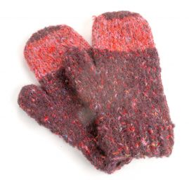 Ručně pletené rukavice MarLen červenočervené