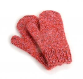 Ručně pletené rukavice MarLen červenofialové