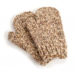 Ručně pletené rukavice MarLen hnědý melír