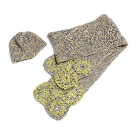 Pletená/Háčkovaná čepice a šála