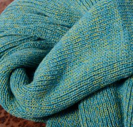 Pletená teplá šála Marlen tyrkysový melír