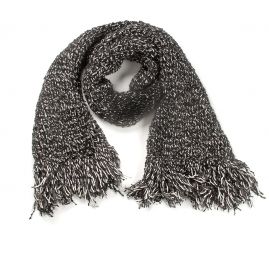 Šála MarLen ručně pletená černobílá