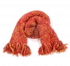 Šála MarLen ručně pletená žlutočervená