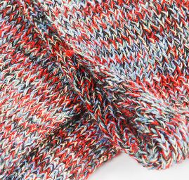 Šála pletená MarLen modrožlutý melír