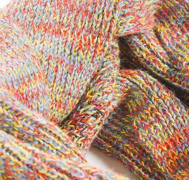 Šála pletená MarLen žlutomodrý melír