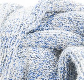 Šála pletená MarLen modrobílý melír