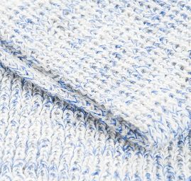 Šála pletená MarLen modrobílý melír