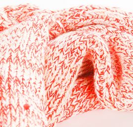 Šála pletená MarLen červenosmetanový melír