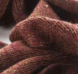 Šála pletená MarLen červenorezavý melír