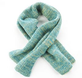 Šála pletená MarLen zelenožlutý melír